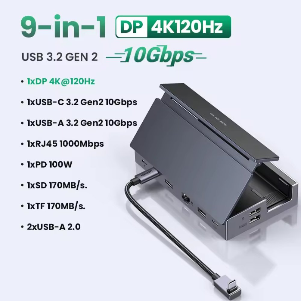 Док-станція Ugreen 9в1 CM800 100W Steam Deck, ROG Ally, Nintendo, X Legion, фото №2