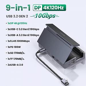 Док-станція Ugreen 9в1 CM800 100W Steam Deck, ROG Ally, Nintendo, X Legion synthetic.ua - Фото 1