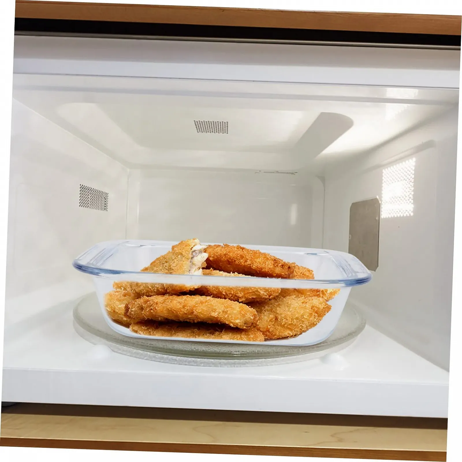 Скляна форма для запікання Ciieeo 1 шт термостійка прямокутна для духовки, мікрохвильової печі та холодильника, фото №4