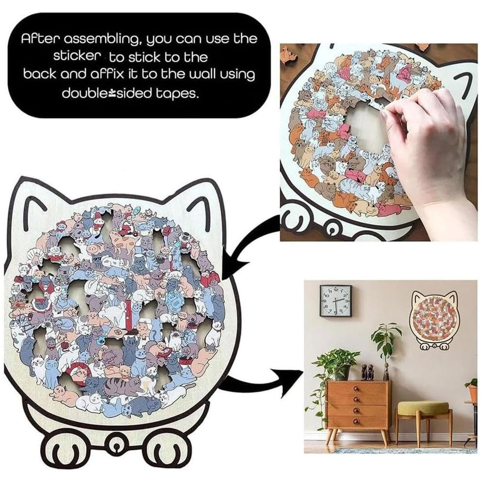 Пазл деревянный Cat 135 деталей Morandi Colour, фото №4 Пазл деревянный Cat 135 деталей Morandi Colour, фото №4