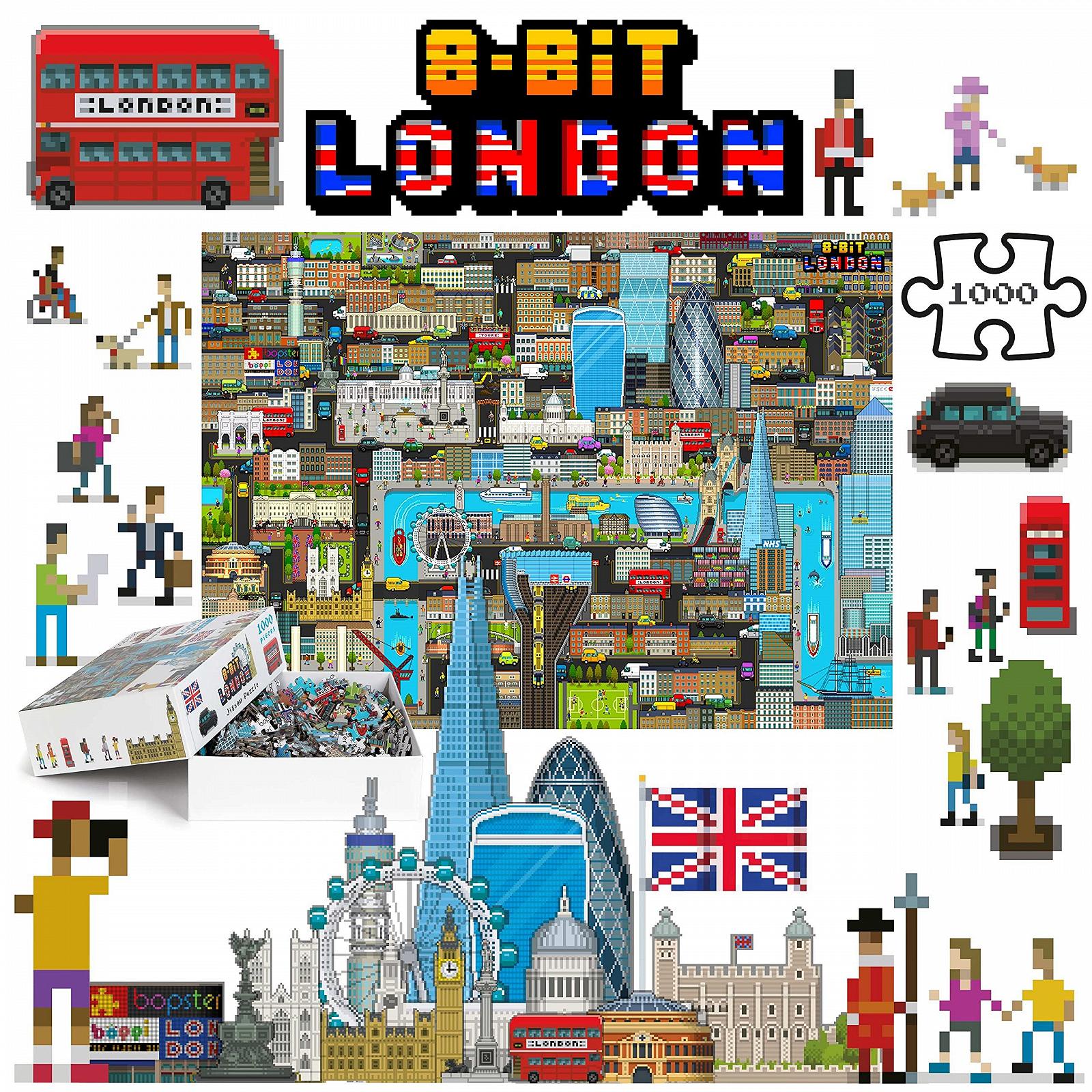 Пазл Bopster 8-bit London Pixel Jigsaw Puzzle 1000 деталей Level 3 70 x 50 см, фото №2 Пазл Bopster 8-bit London Pixel Jigsaw Puzzle 1000 деталей Level 3 70 x 50 см, фото №2