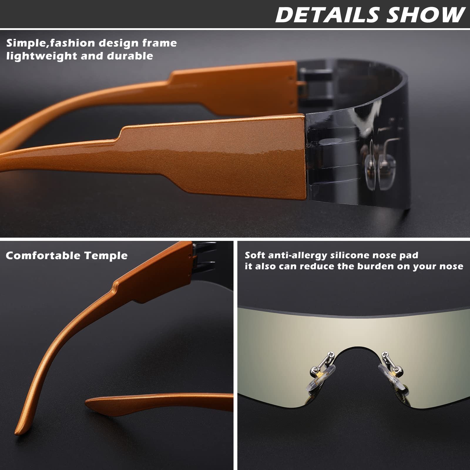 Футуристичні безрамкові сонцезахисні окуляри Pro Acme для чоловіків і жінок, фото №5 Футуристичні безрамкові сонцезахисні окуляри Pro Acme для чоловіків і жінок, фото №5