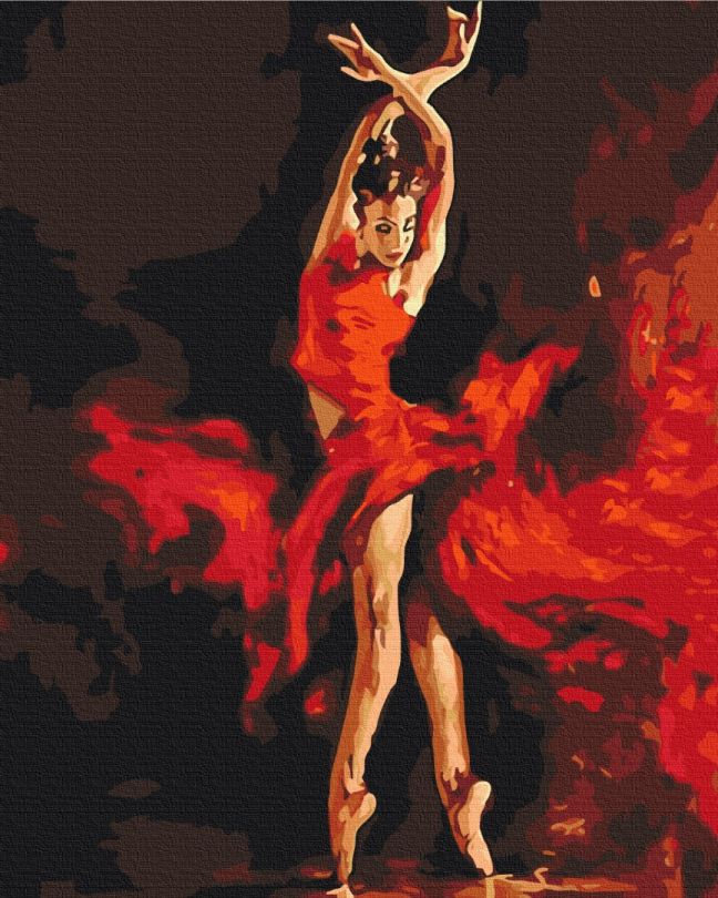 BS286 Набір розмальовка за номерами У танці Без коробки, фото №1