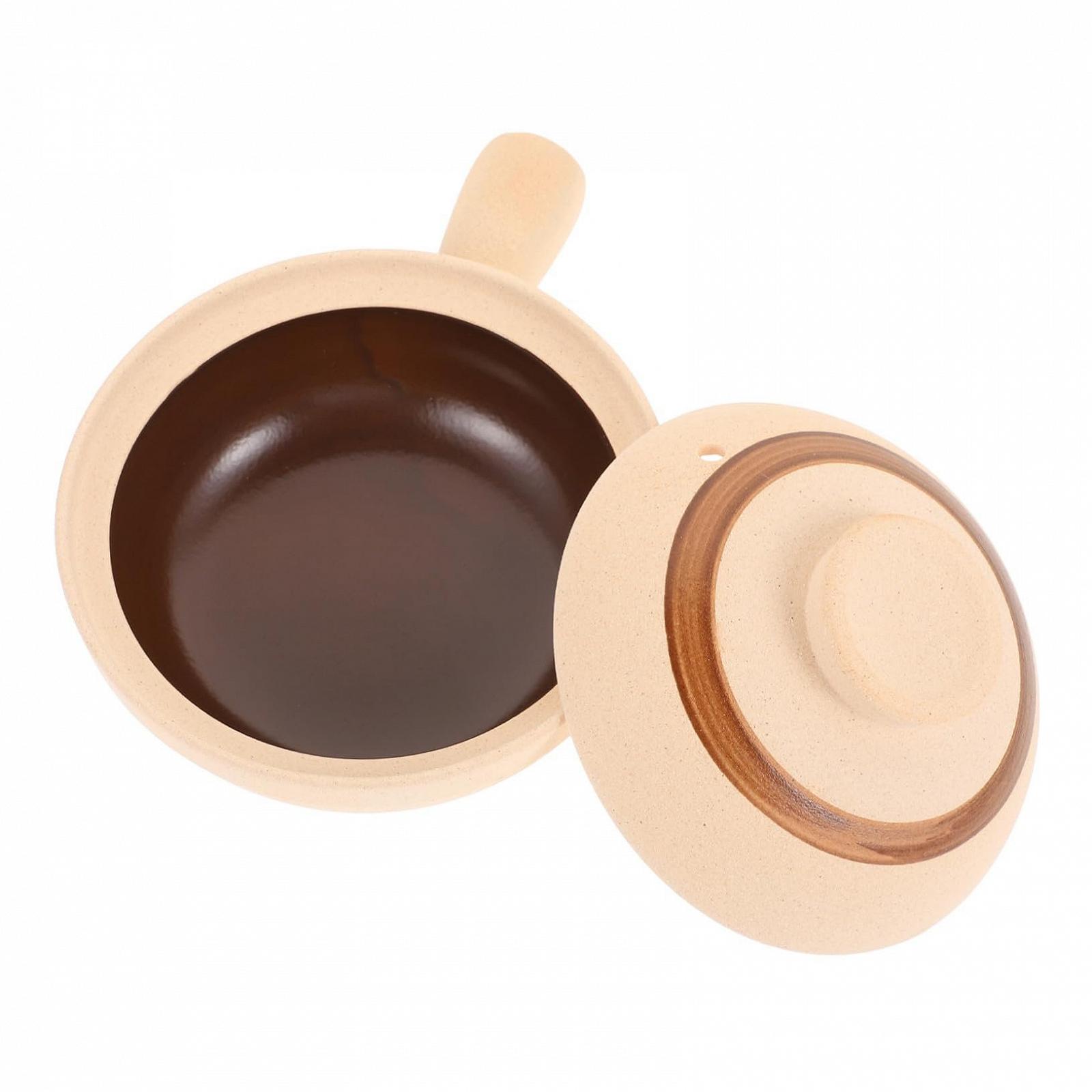 Керамічний Ківш з однією ручкою та кришкою жаростійкий, фото №1