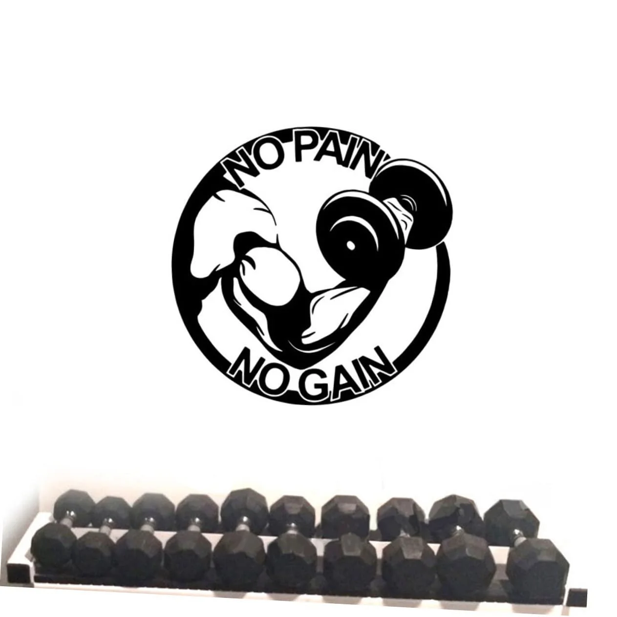 Наклейка на стіну Lurrose Fitness Dumbbells Гантелі, фото №7