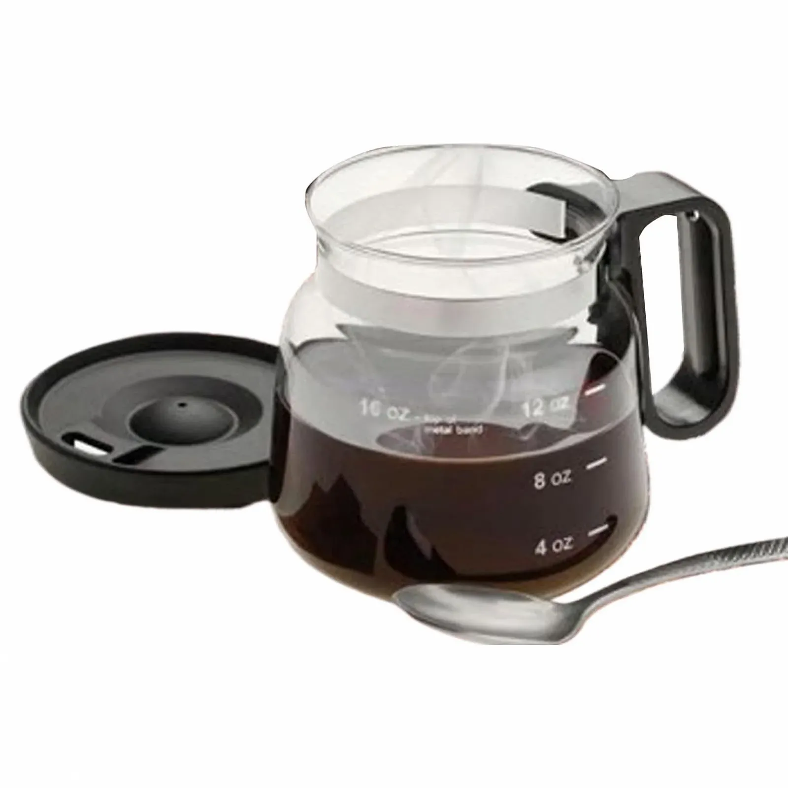 Кавник-кухоль Скляний 473 мл з ручкою та кришкою, фото №1