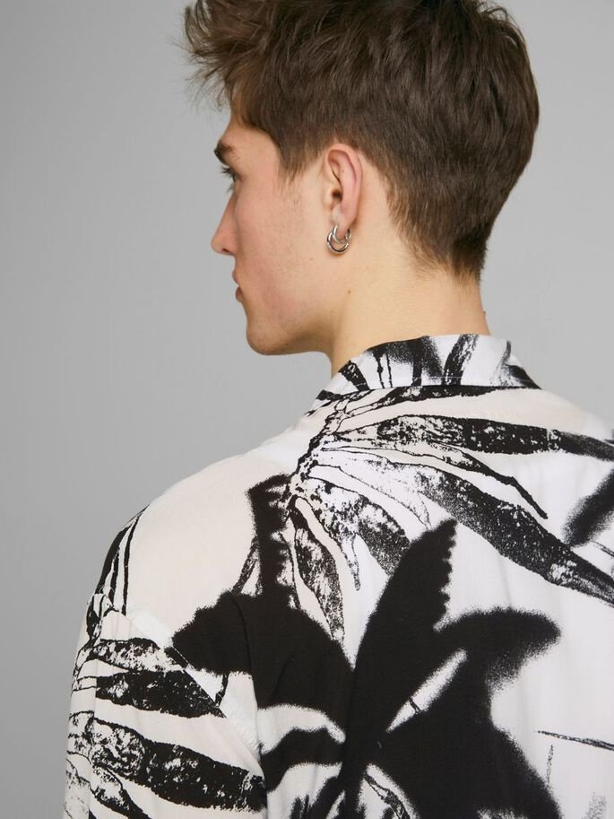 Пляжная рубашка Jack&Jones RESORT SS BLK 12187990 белая S, фото №4