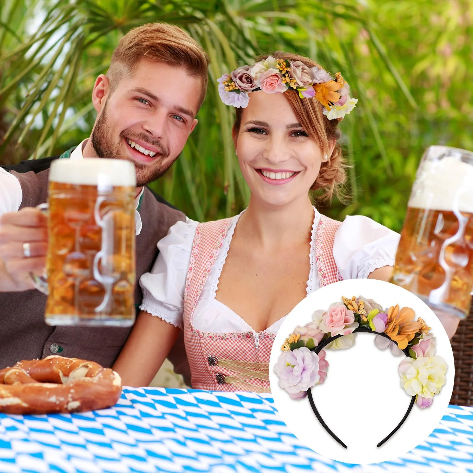 Обруч Цветы Oktoberfest, фото №8