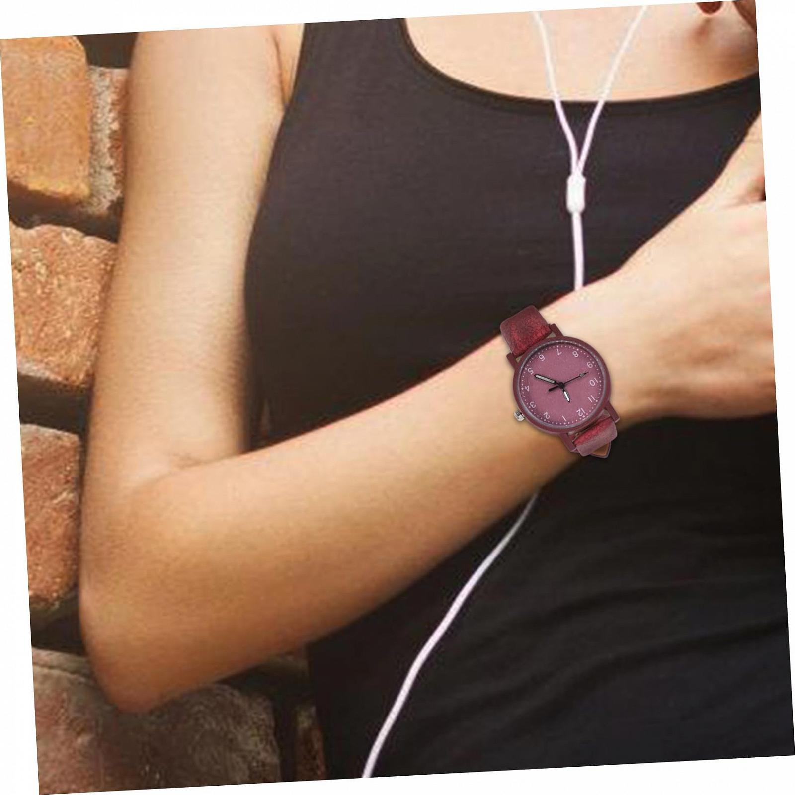 Женские наручные часы Healvian Modern, красные кварцевые часы для студенток и женщин, простые часы для подарка на день рождения с точным отображением времени, фото №5 Женские наручные часы Healvian Modern, красные кварцевые часы для студенток и женщин, простые часы для подарка на день рождения с точным отображением времени, фото №5