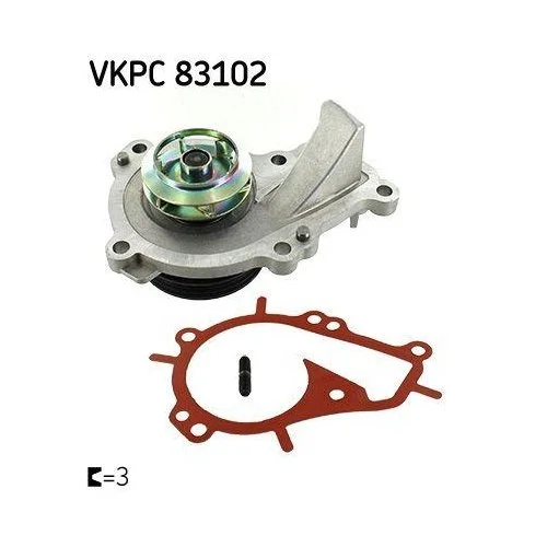 Водяной насос SKF VKPC 83102 для CITROËN OPEL PEUGEOT TOYOTA, фото №2