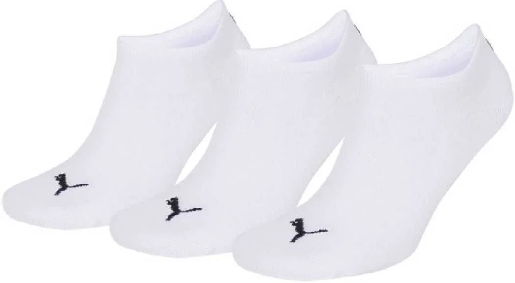Шкарпетки Puma Basic Invisible Унісекс, 3 пари, Розмір LW:35/38, LW:White 300, Білий, 35 - 38, фото №1