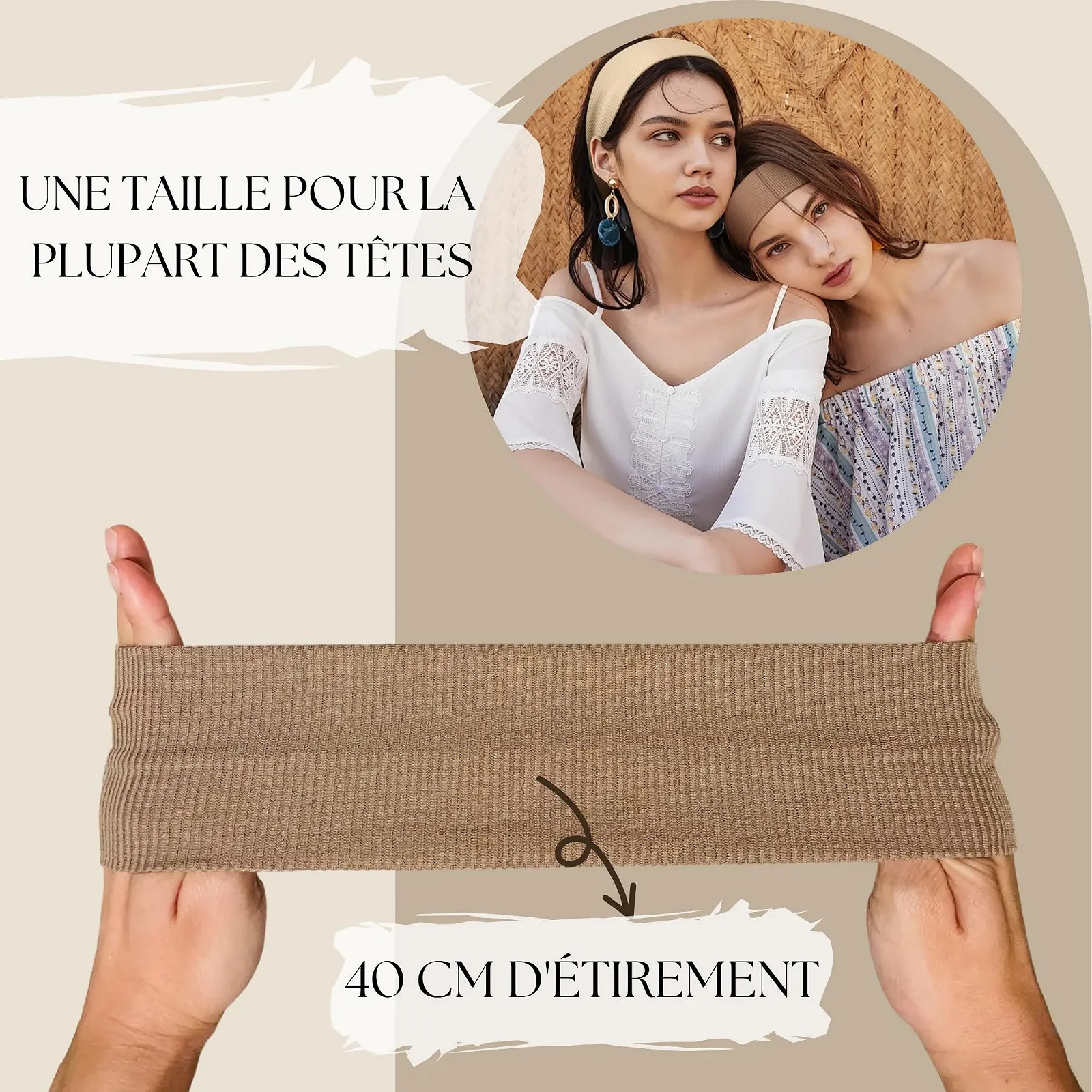 Пов'язка на голову Бавовняна 8 см, фото №2