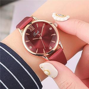 Жіночий Годинник Generisch Шкіряний Ремінець Кварцовий Наручний Годинник Сучасний Годинник synthetic.ua - Фото 1