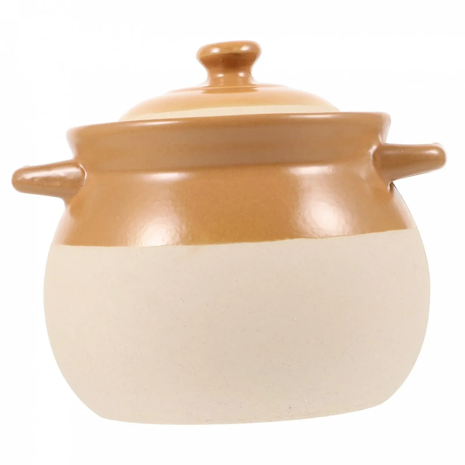 Кастрюля керамическая с крышкой термостойкая винтажная, фото №1