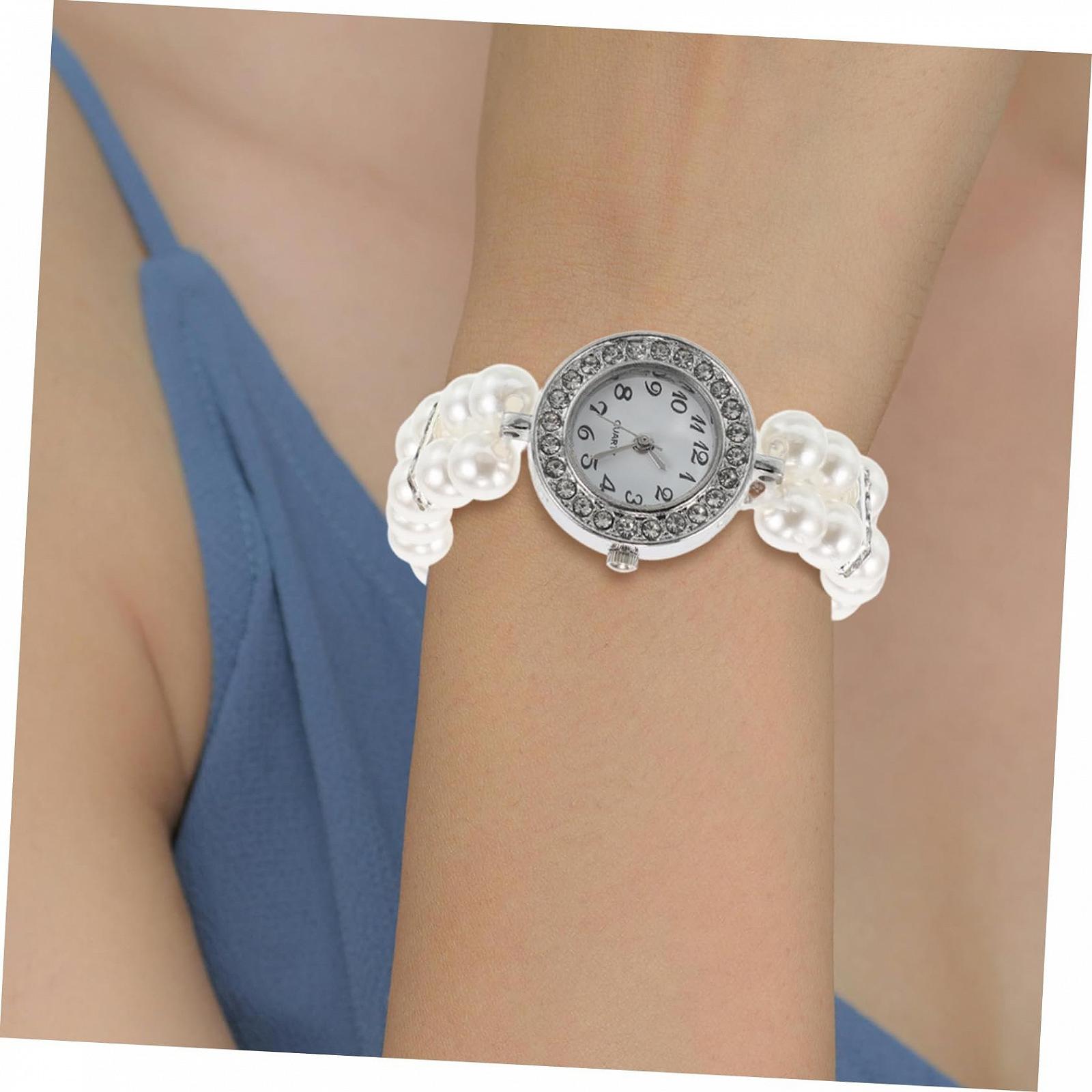 Женский браслет WRITWAA с элегантными жемчужинами и сверкающими стразами, эластичный, двухрядный, устойчивый к царапинам, универсальный для дней рождений, юбилеев и праздничных событий, фото №2 Женский браслет WRITWAA с элегантными жемчужинами и сверкающими стразами, эластичный, двухрядный, устойчивый к царапинам, универсальный для дней рождений, юбилеев и праздничных событий, фото №2