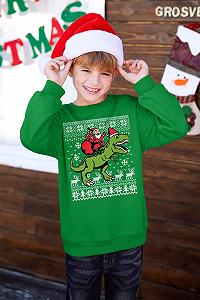 Різдвяний джемпер BesserBay Дитячий Різдвяний світшот з принтом Санти Unisex synthetic.ua - Фото 1