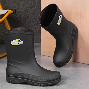 Гумові чоботи Gyaimxfu чоловічі надзвичайно широкі, рибальські чоботи з широкою халявою, нековзні гумові чоботи synthetic.ua - Фото 1