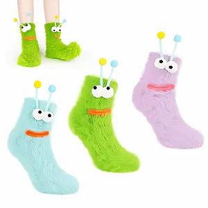 Веселі шкарпетки, 3 пари зимових м'яких шкарпеток - Фото 1