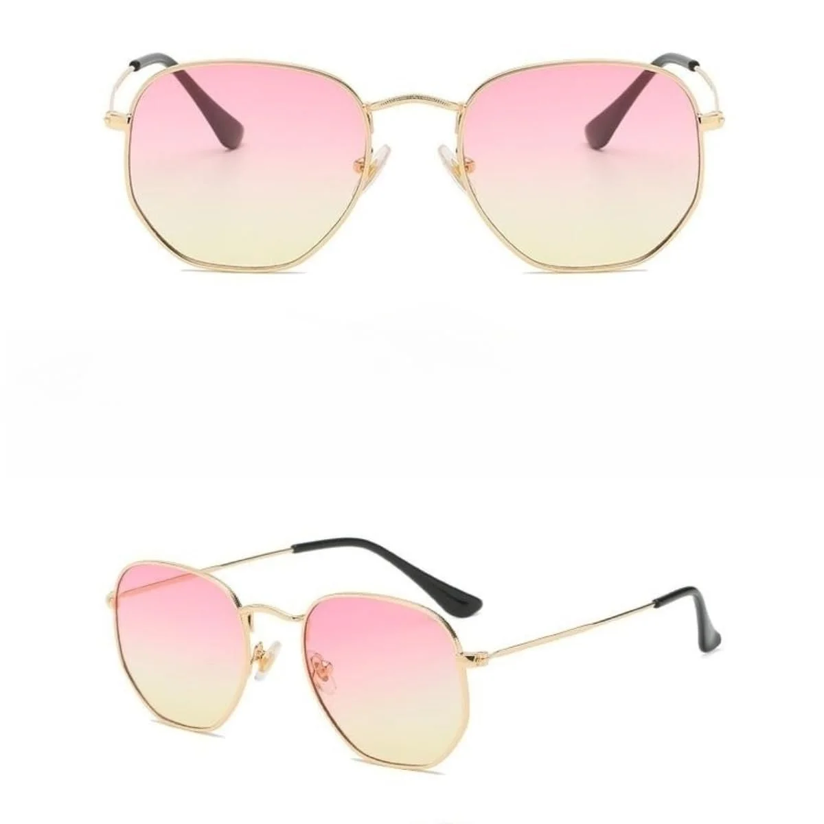 Модні сонцезахисні окуляри Багатокутні WDZAYXC для чоловіків і жінок, Легка металева оправа, Захист UV400, фото №2 Модні сонцезахисні окуляри Багатокутні WDZAYXC для чоловіків і жінок, Легка металева оправа, Захист UV400, фото №2