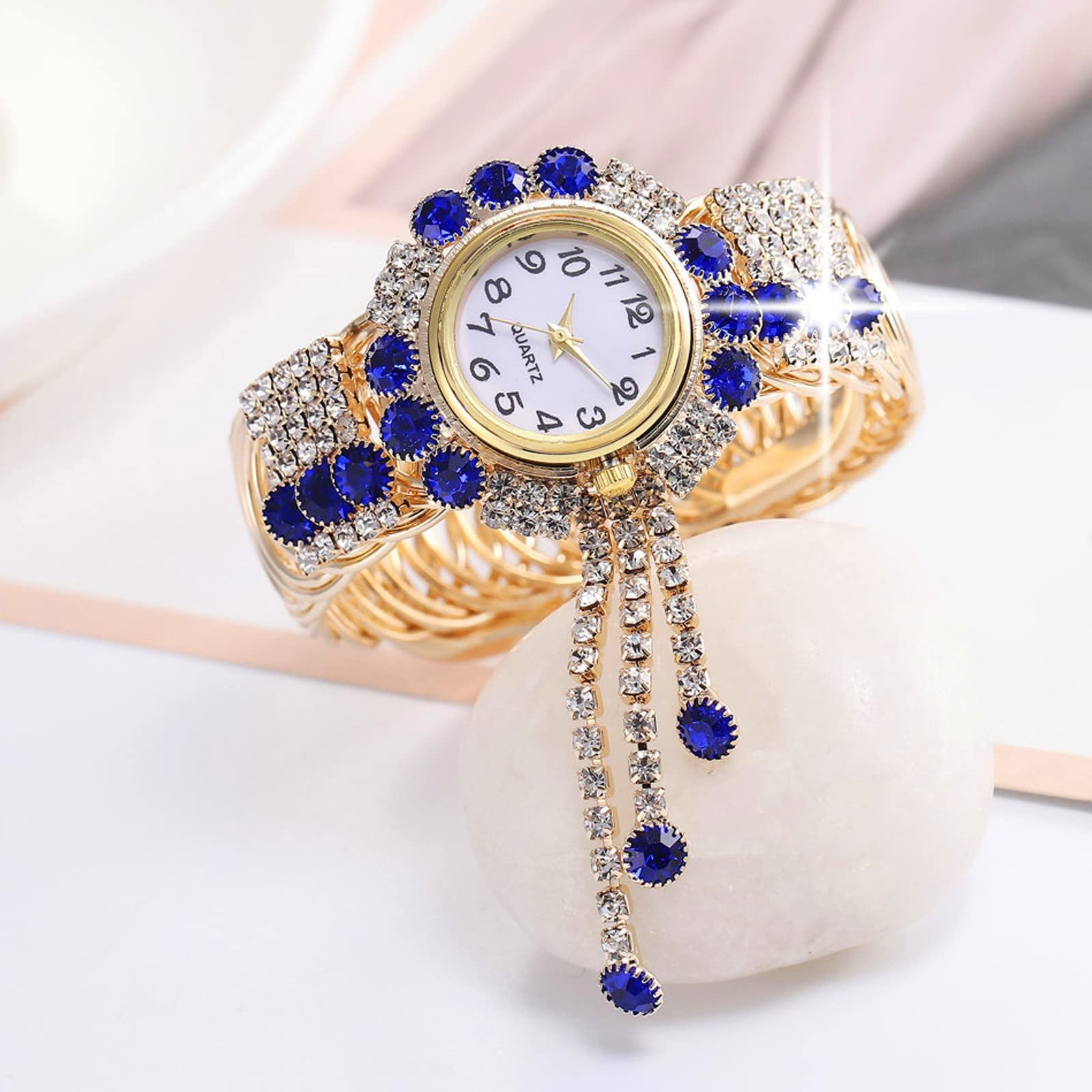 Женские Часы Мода 2022, ручной декоративный шарм, золотистый цвет, хрустальный браслет, украшения, сувенир, мать, жена, леди, любимая, часы с Rhinestone, фото №4 Женские Часы Мода 2022, ручной декоративный шарм, золотистый цвет, хрустальный браслет, украшения, сувенир, мать, жена, леди, любимая, часы с Rhinestone, фото №4