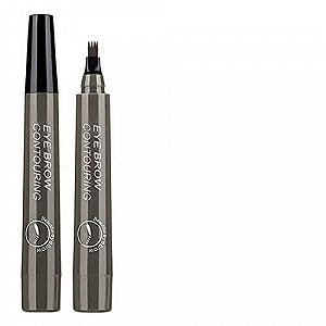 Олівець для брів Wheey Microblading Feather 4 голівки водостійкий сірий коричневий - Фото 1