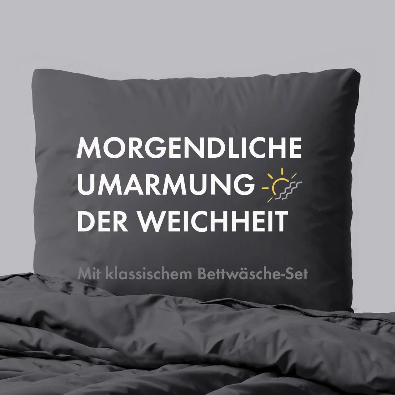 Постільна білизна Sleeptime Бавовна 100% 135 см x 200 см Сірий/Антрацит, фото №2