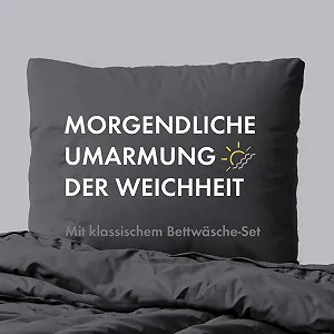 Постільна білизна Sleeptime Бавовна 100% 135 см x 200 см Сірий/Антрацит synthetic.ua - Фото 1