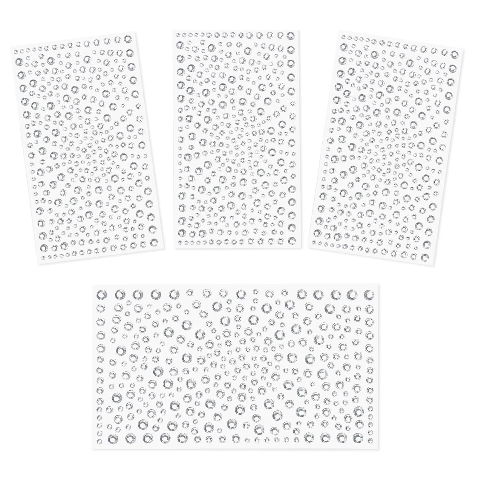 Наклейки со стразами 4 листа, фото №1