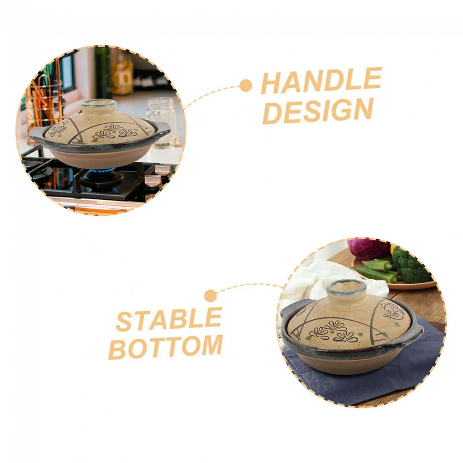 Керамічна каструля TOYANDONA Japanese Ceramic Heat Resistant, фото №9 Керамічна каструля TOYANDONA Japanese Ceramic Heat Resistant, фото №9