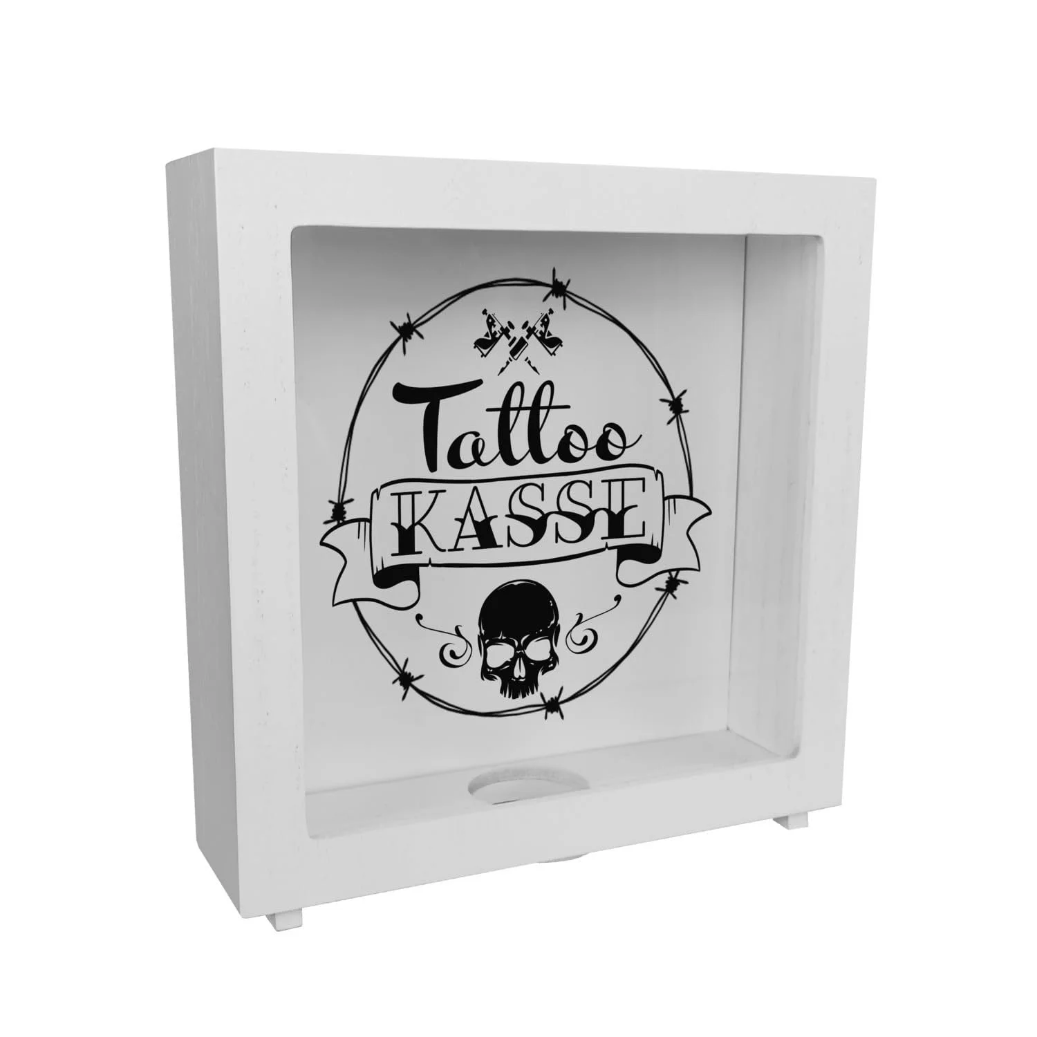 Скарбничка для грошей Tattoo Cash Тату-мотиви Дерев'яна рамка, фото №1