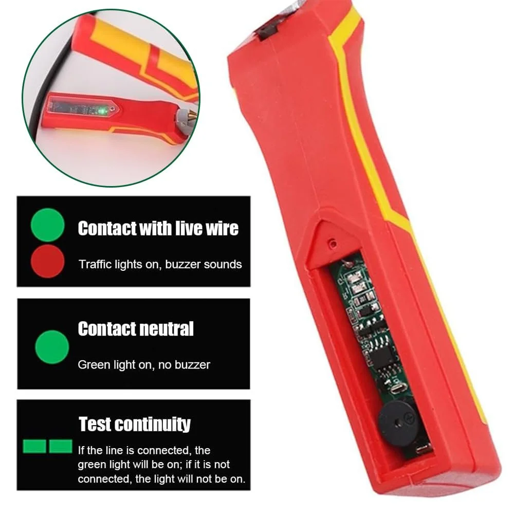 Інструмент для зачистки проводів з функцією вимірювання струму 9 в 1 мультифункціональний тестер напруги, фото №4