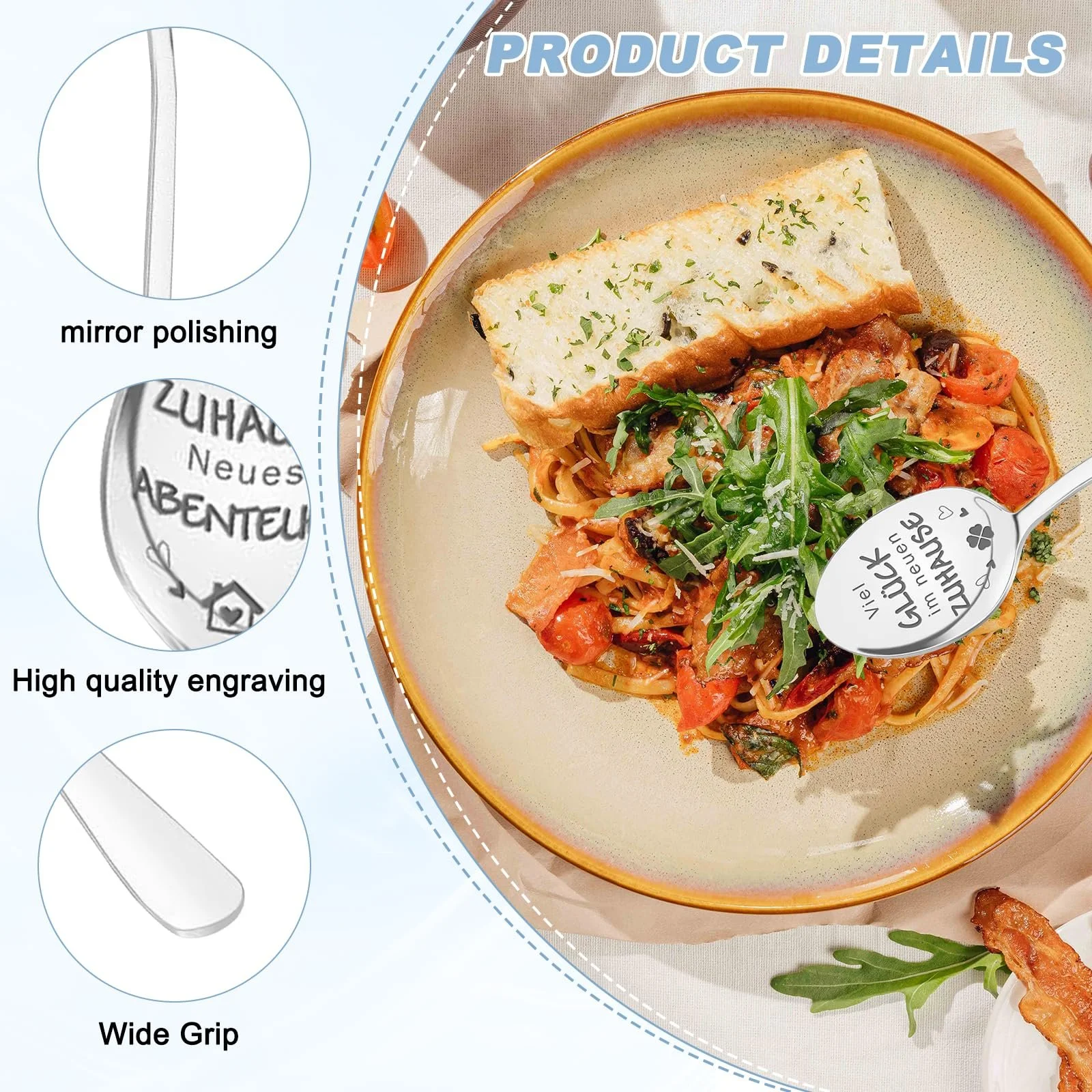 Ложка кавова з гравіюванням Housewarming Gift, набір 2 шт., фото №3