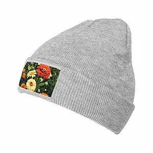 Купить Вязаная шапка с цветочным узором для женщин - Фото 1 Вязаная шапка с цветочным узором для женщин - Фото 1