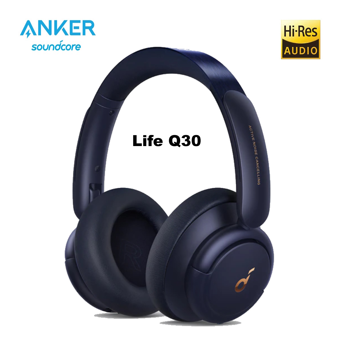 Наушники Anker Soundcore Life Q30 Blue Hi-Res Audio ANC BT5 40H NFC, фото №10