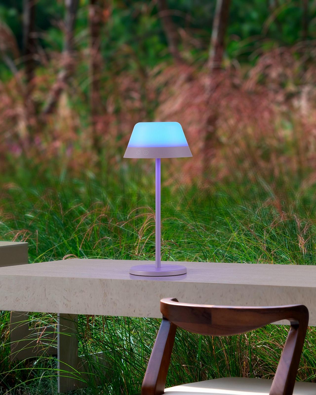 Настільна лампа LED EGLO Meggiano Для вулиці Бездротова USB Білий Фіолетовий RGB IP54, фото №3