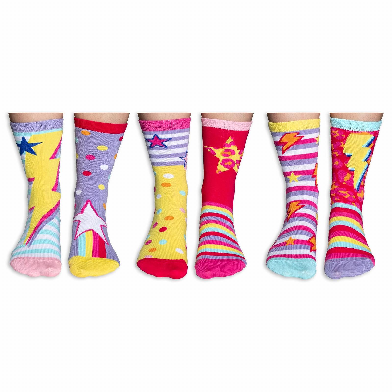 Носки United Oddsocks Funky Dory Box 6 Oddsocks для девочек UK 12-5.5 EUR 30.5-38.5 Разноцветные, фото №2