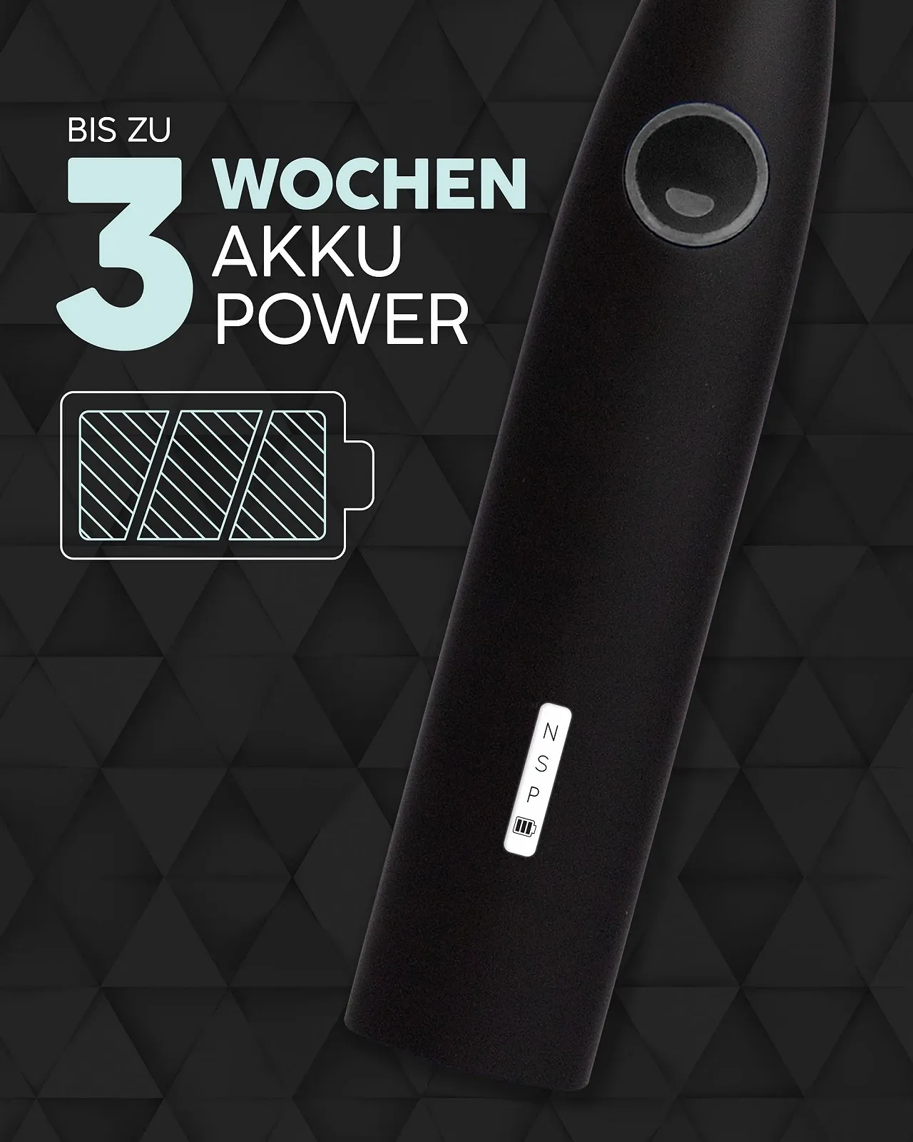 Электрическая зубная щетка happybrush Eco R2 3 сменные насадки и зубная паста Black, фото №3