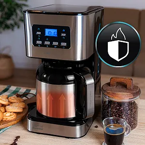 Крапельна кавоварка Cecotec Coffee 66 Drop & Thermo Time 950 W 1.2 L 10 чашок РК-дисплей Таймер 24 години Система «крапля-стоп» Захист від перегріву 6 перемикачів synthetic.ua - Фото 1