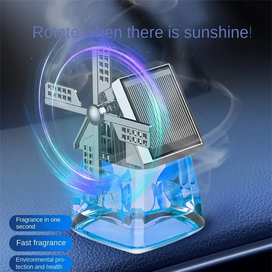 Автомобильный ароматизатор мельница на солнечных батареях в машину Океан, фото №4