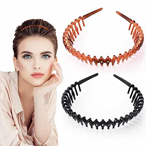 Набір з 2 обручів для волосся з зубцями для жінок та дівчат - Фото 1