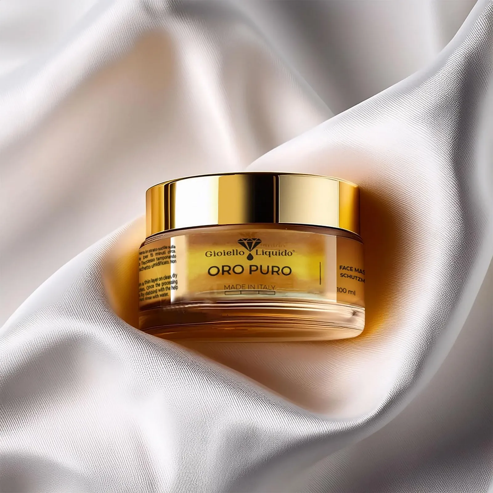 Маска для обличчя з чистою гіалуроновою кислотою - колоїдне золото - відновлює, фото №5