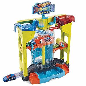 Автотрек Hot Wheels GRW37 Colour Changing Car Wash з автомобілем з ефектом зміни кольору для дітей від 4 років synthetic.ua - Фото 1