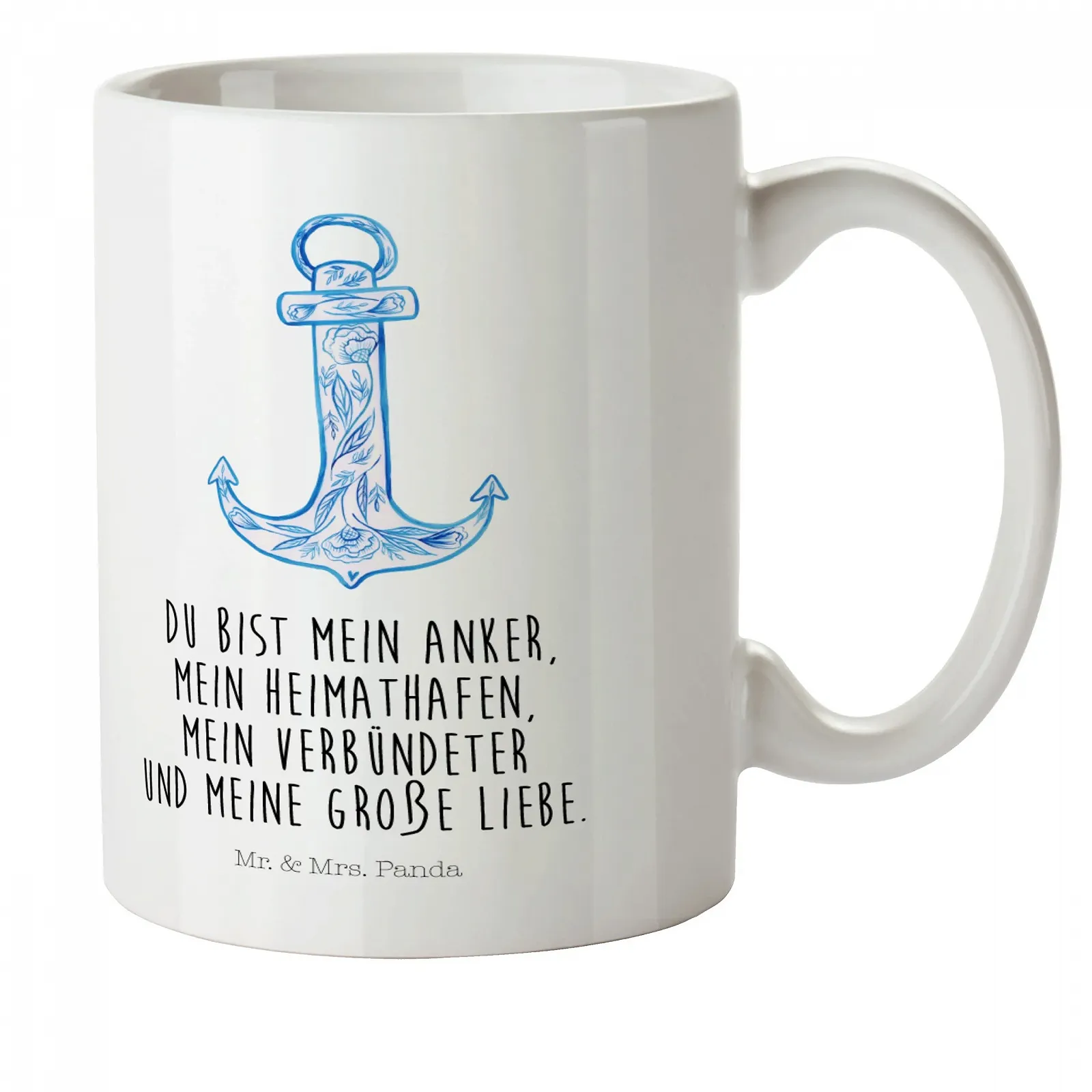 Дитяча кружка Anchor Mr. & Mrs. Panda блакитна, фото №1