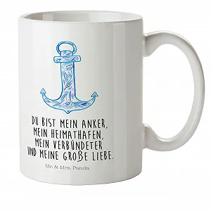 Дитяча кружка Anchor Mr. & Mrs. Panda блакитна - Фото 1