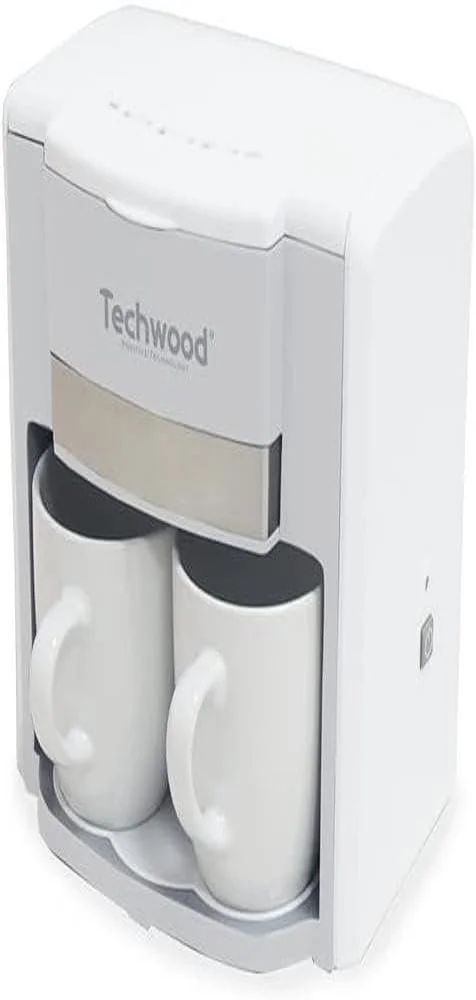 Кофеварка Techwood на 2 чашки Белая, фото №1