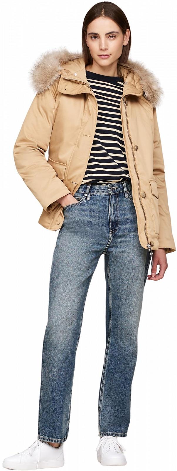 Парка Tommy Hilfiger Утеплена парка з хутром із застібкою на кнопках Жіноча, фото №4 Парка Tommy Hilfiger Утеплена парка з хутром із застібкою на кнопках Жіноча, фото №4