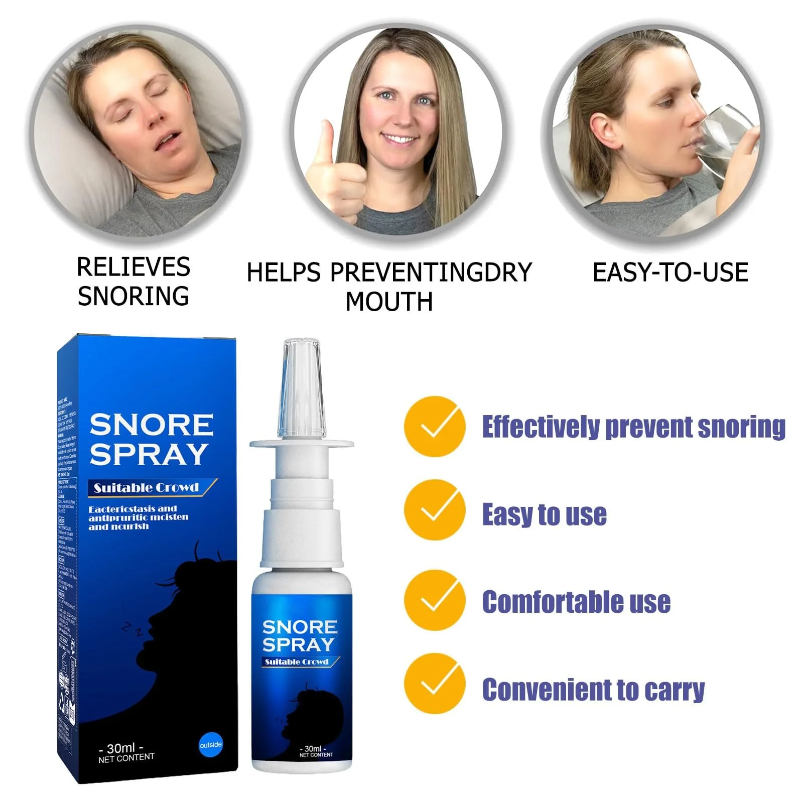 Спрей від хропіння A Quiet Spray 30 мл, фото №2 Спрей від хропіння A Quiet Spray 30 мл, фото №2