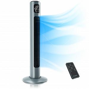Вентилятор Башенный Brandson с пультом ДУ, 96 см, 3 уровня скорости, oscillation 60°, Ледяной Серый - Фото 1