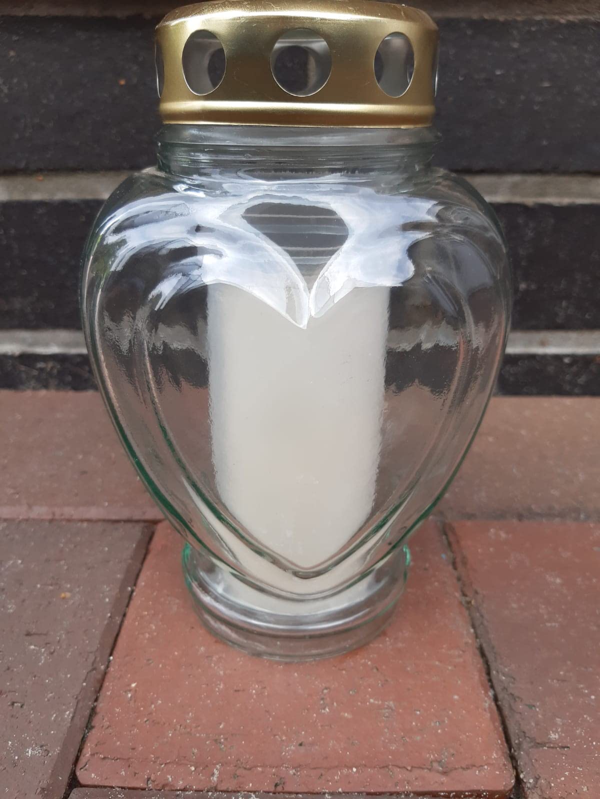 Свеча Grave Funeral Heart Shape Белый Мемориальная Свеча Grave Lamp Стекло Примерно 18 см Высота, фото №1 Свеча Grave Funeral Heart Shape Белый Мемориальная Свеча Grave Lamp Стекло Примерно 18 см Высота, фото №1