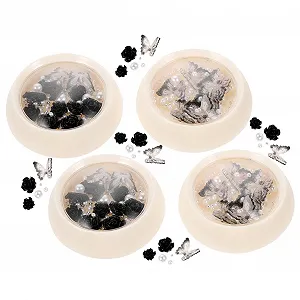 Коробки Housoutil, украшения для ногтей с черными водяными бриллиантами, ювелирные изделия для маникюра, бусины и стразы для творческого дизайна ногтей - Фото 1